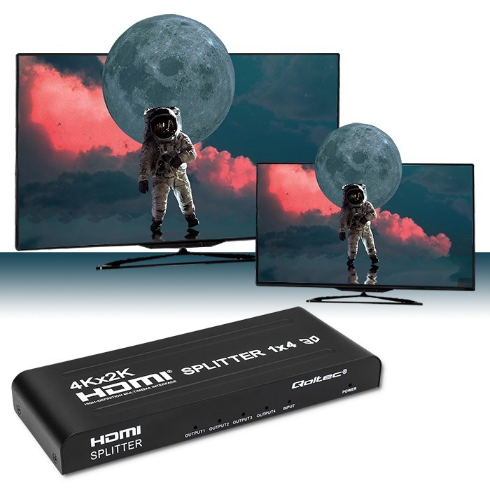 HDMI Splitter QOLTEC 51798 Active 4 x HDMI 4K x 2K-9