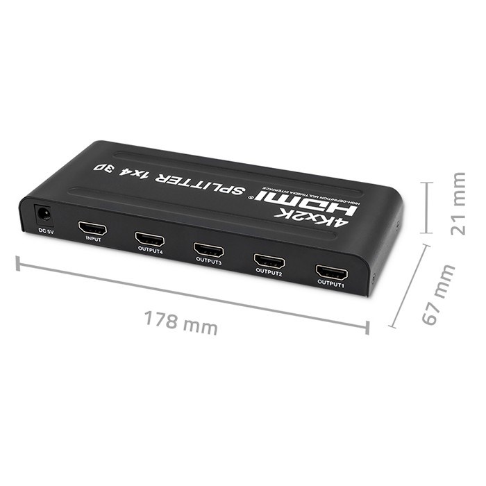 HDMI Splitter QOLTEC 51798 Active 4 x HDMI 4K x 2K-0
