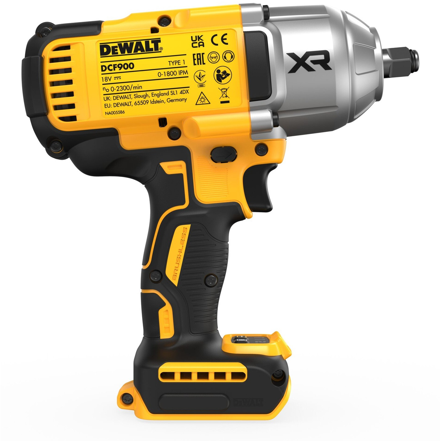 Impact wrench DEWALT DCF900NT (brushless, 1396 Nm, 2300 rpm, 0 - 2200 IPM, 18 V, 760 W, 2.9 kg)-3