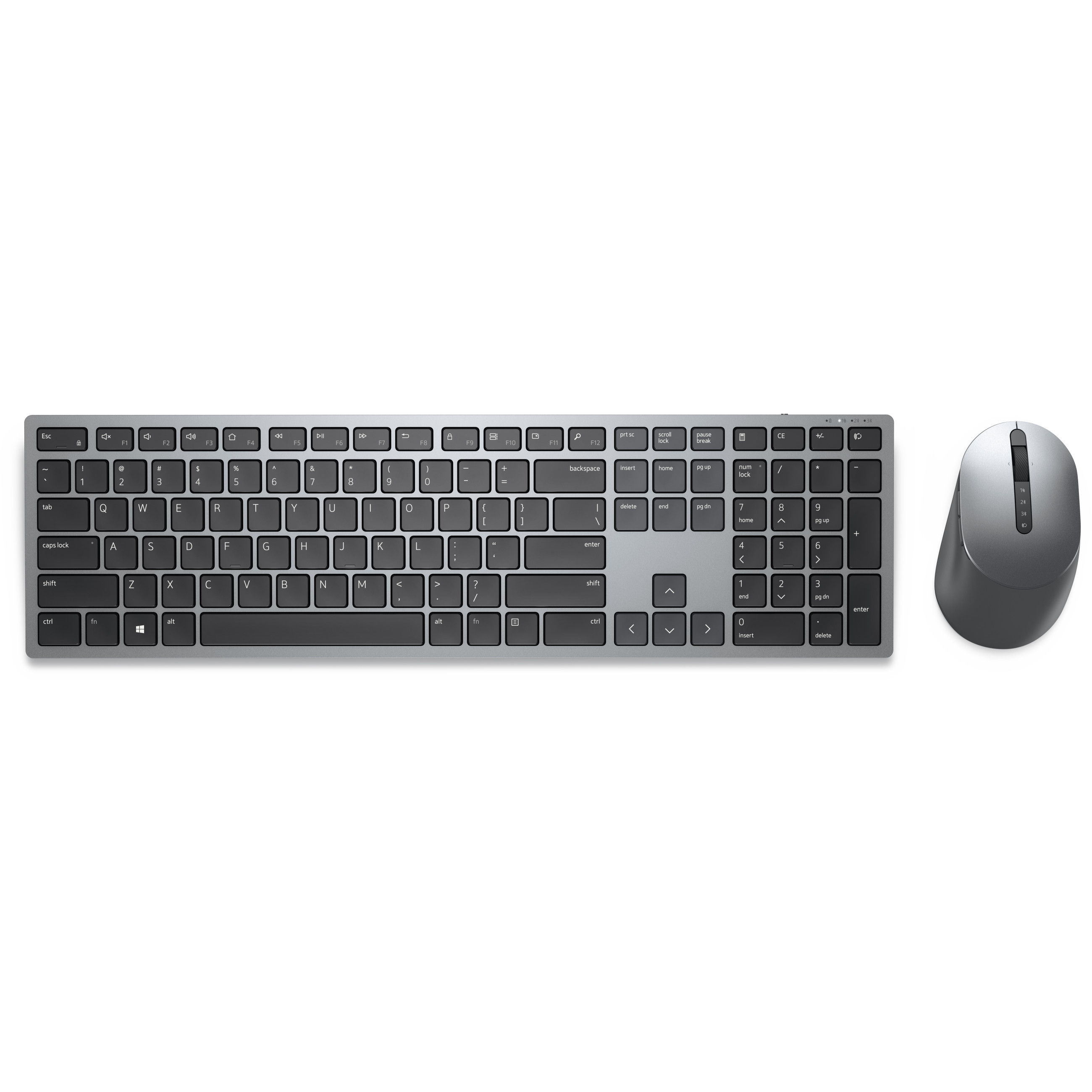 Tipkovnica DELL KM7321W RF bežični + Bluetooth QWERTY US International sivi, titan – internacionalna non HR tipkovnica-27
