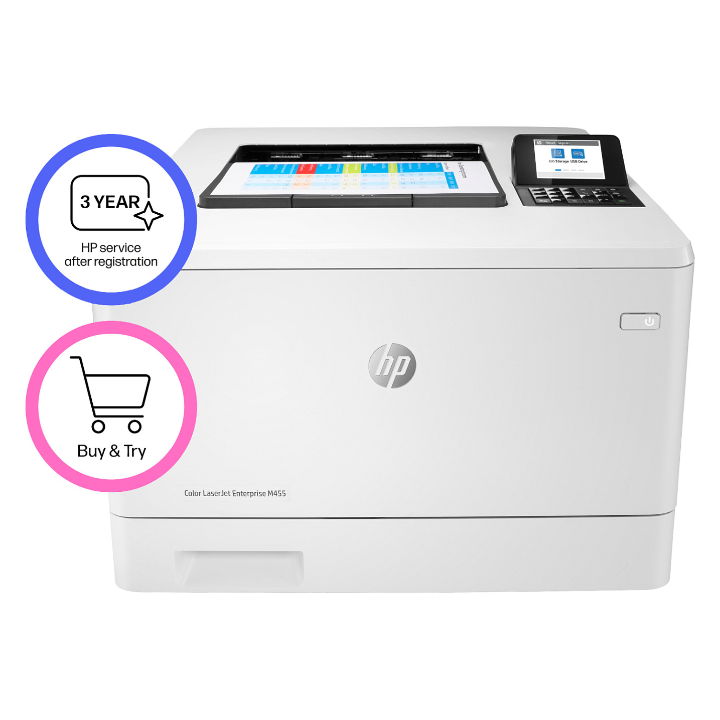 HP Color LaserJet Enterprise M455dn (Maksimalni mjesečni ciklus 55000 stranica, Rezolucija 600 x 600 DPI, Wi-Fi Direct, Ethernet LAN, LCD zaslon)-19
