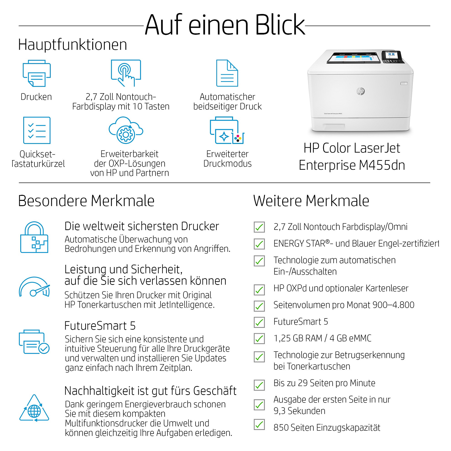 HP Color LaserJet Enterprise M455dn (Maksimalni mjesečni ciklus 55000 stranica, Rezolucija 600 x 600 DPI, Wi-Fi Direct, Ethernet LAN, LCD zaslon)-13