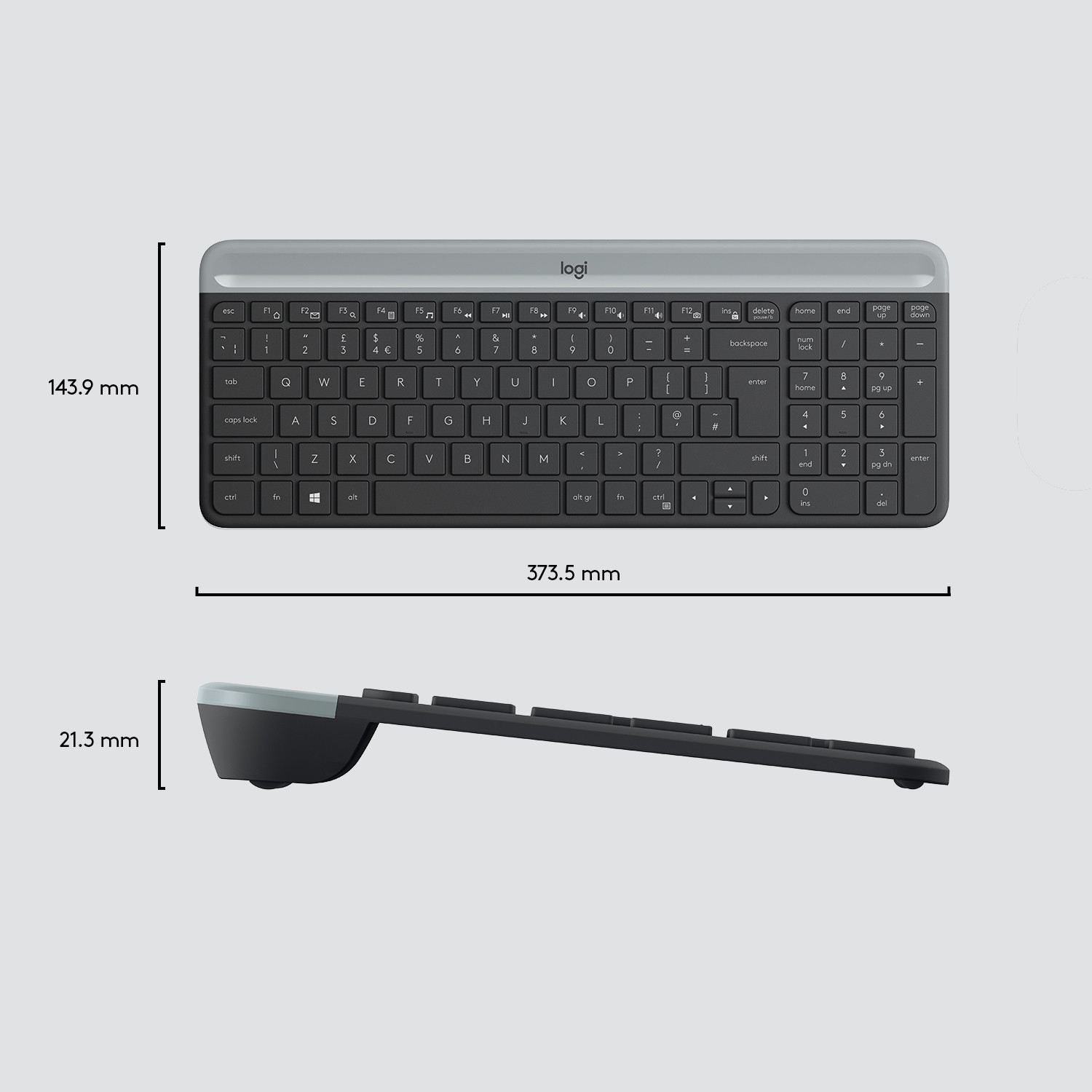 Set tipkovnice i miša LOGITECH MK470 Slim Combo – internacionalna non HR tipkovnica-6