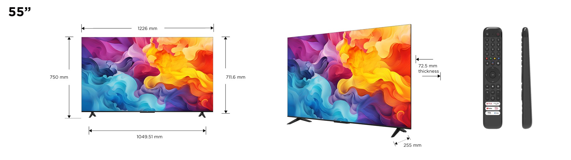 TV TCL LED 55P655 Google TV (140 cm, 4K Ultra HD, PPI 2400, HDR10, Dolby Audio, Smart TV, DVB-T2/C/S2)-12