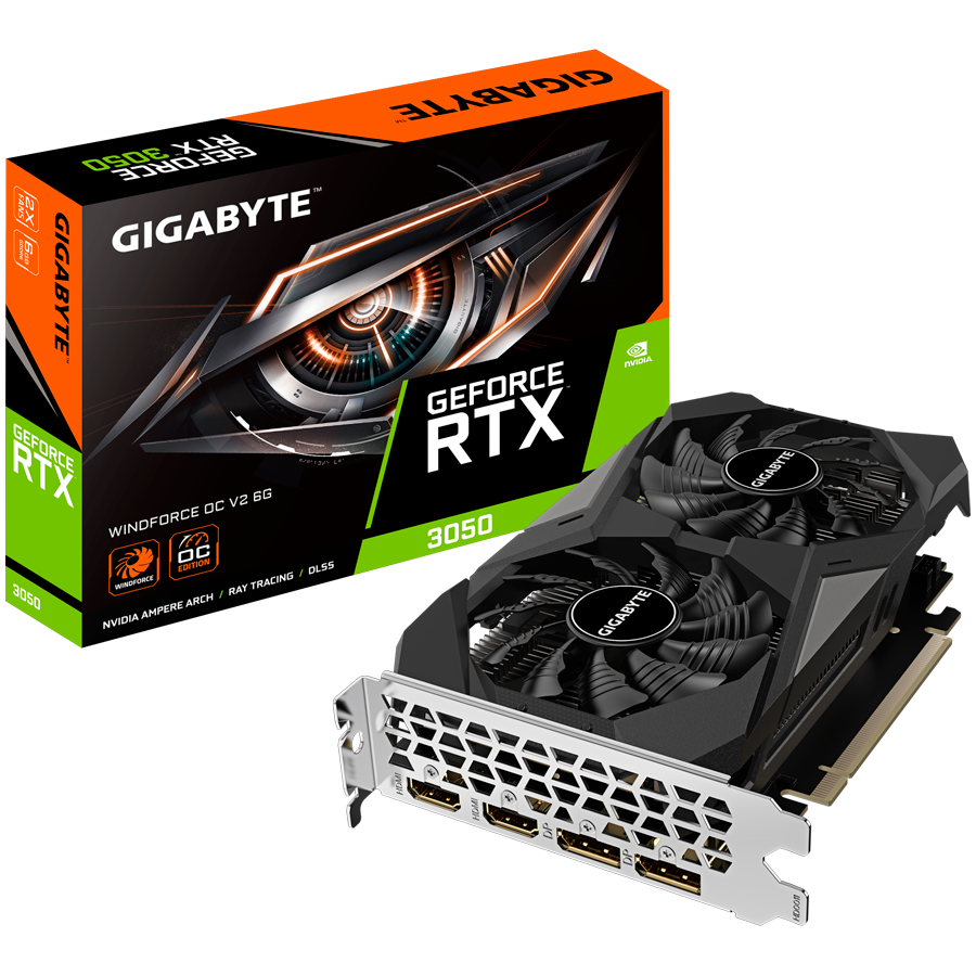 Grafička kartica GIGABYTE GeForce RTX 3050 WINDFORCE OC 6GB (6 GB GDDR6, 14000 MHz, DirectX 12 Ultimate, PCI Express 4.0, HDMI 2.1)-8