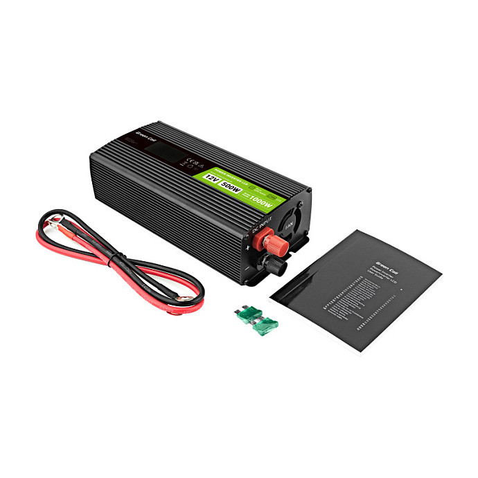 Inverter za auto GREEN CELL PowerInverter LCD (12 V, 500 W/10000 W, sa zaslonom, čisti sinusni val)-3