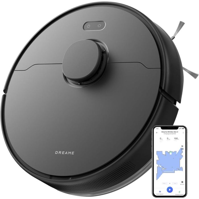 Robot usisavač DREAME D9 Max Gen 2 (6000 Pa, LiDAR, mokro i suho, do 285 min, crna boja)-0