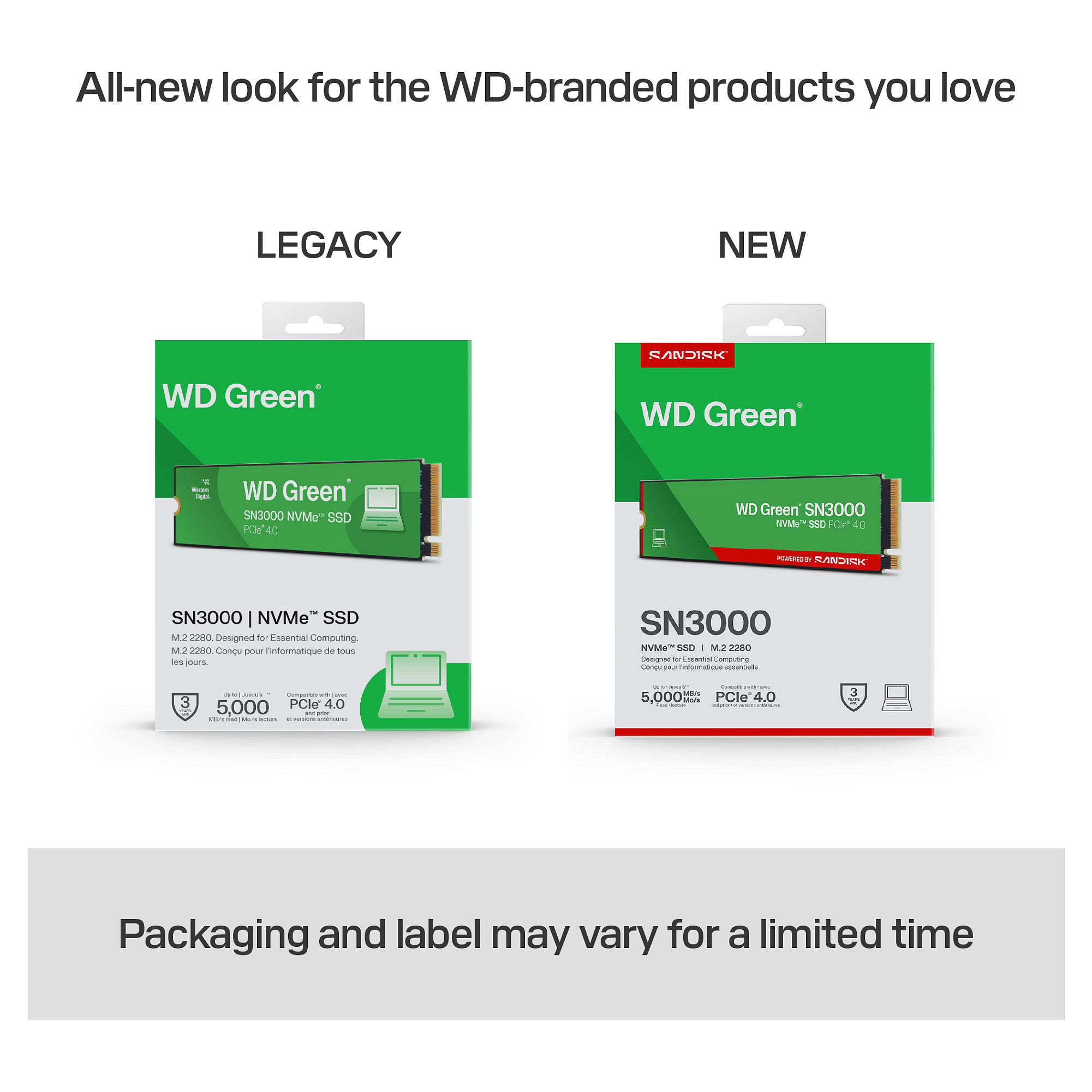 Dysk SSD WD Green SN3000 2TB M.2 NVMe WDS200T4G0E-21