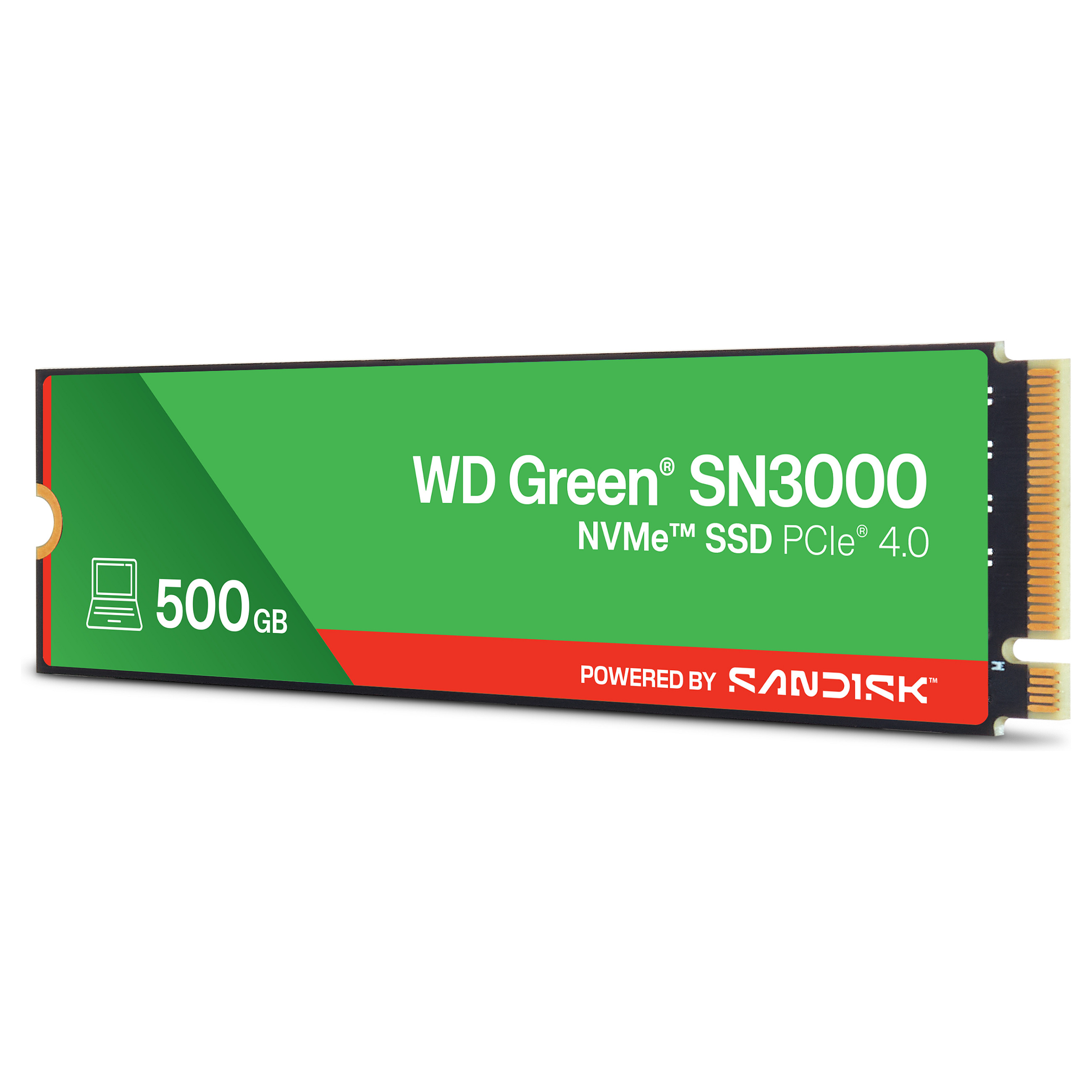 SSD WESTERN DIGITAL Dysk SSD WD Green SN3000 500GB M.2 NVMe (kapacitet 512 GB, čitanje 5000 MB/s, pisanje 4200 MB/s, PCIe 4.0, M.2 2280)-2