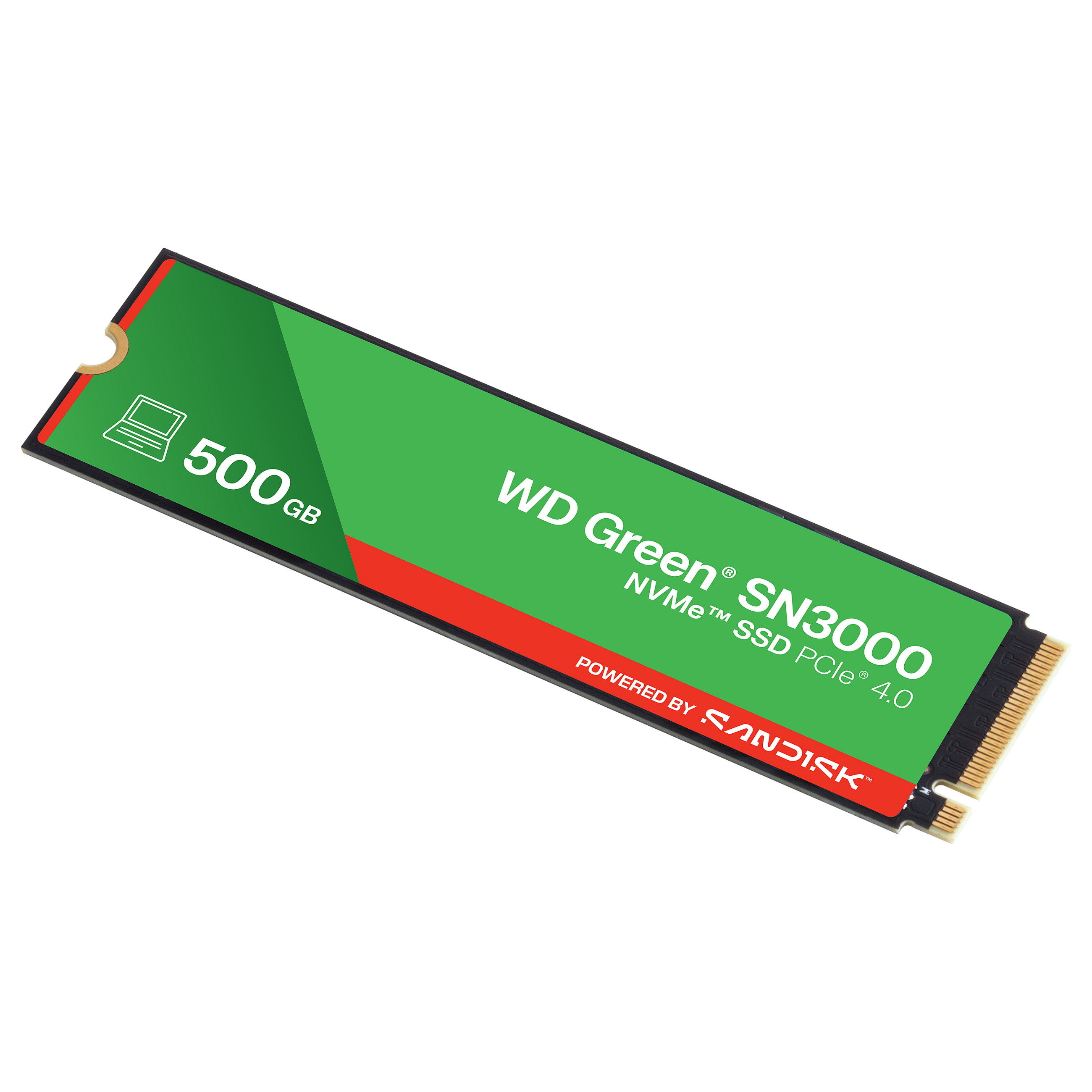 SSD WESTERN DIGITAL Dysk SSD WD Green SN3000 500GB M.2 NVMe (kapacitet 512 GB, čitanje 5000 MB/s, pisanje 4200 MB/s, PCIe 4.0, M.2 2280)-3