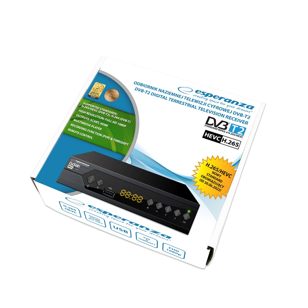 Esperanza EV107R TV set-top box Cable Black-4