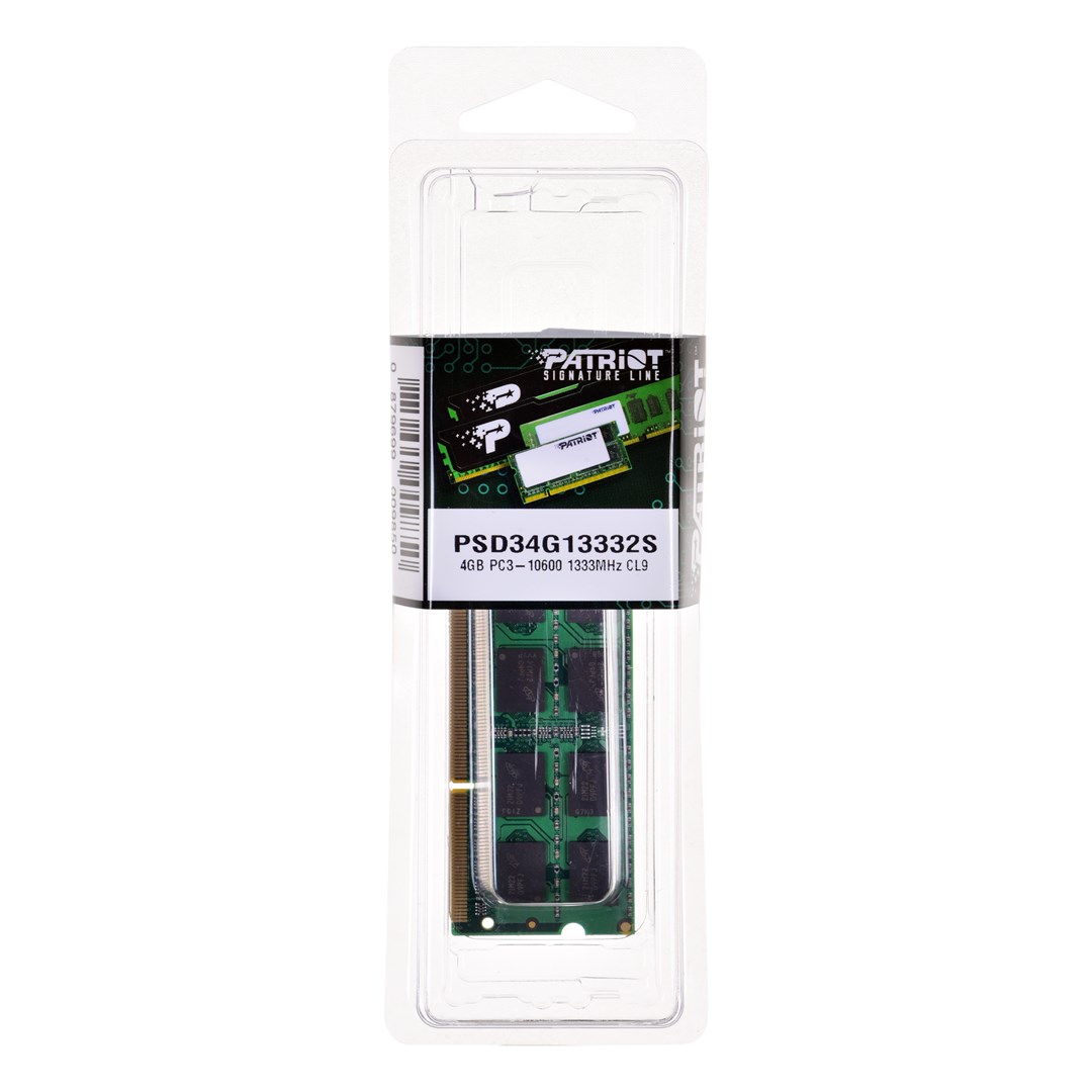 Memorija PATRIOT (4GB, SODIMM, DDR3, 1333MHz)-0