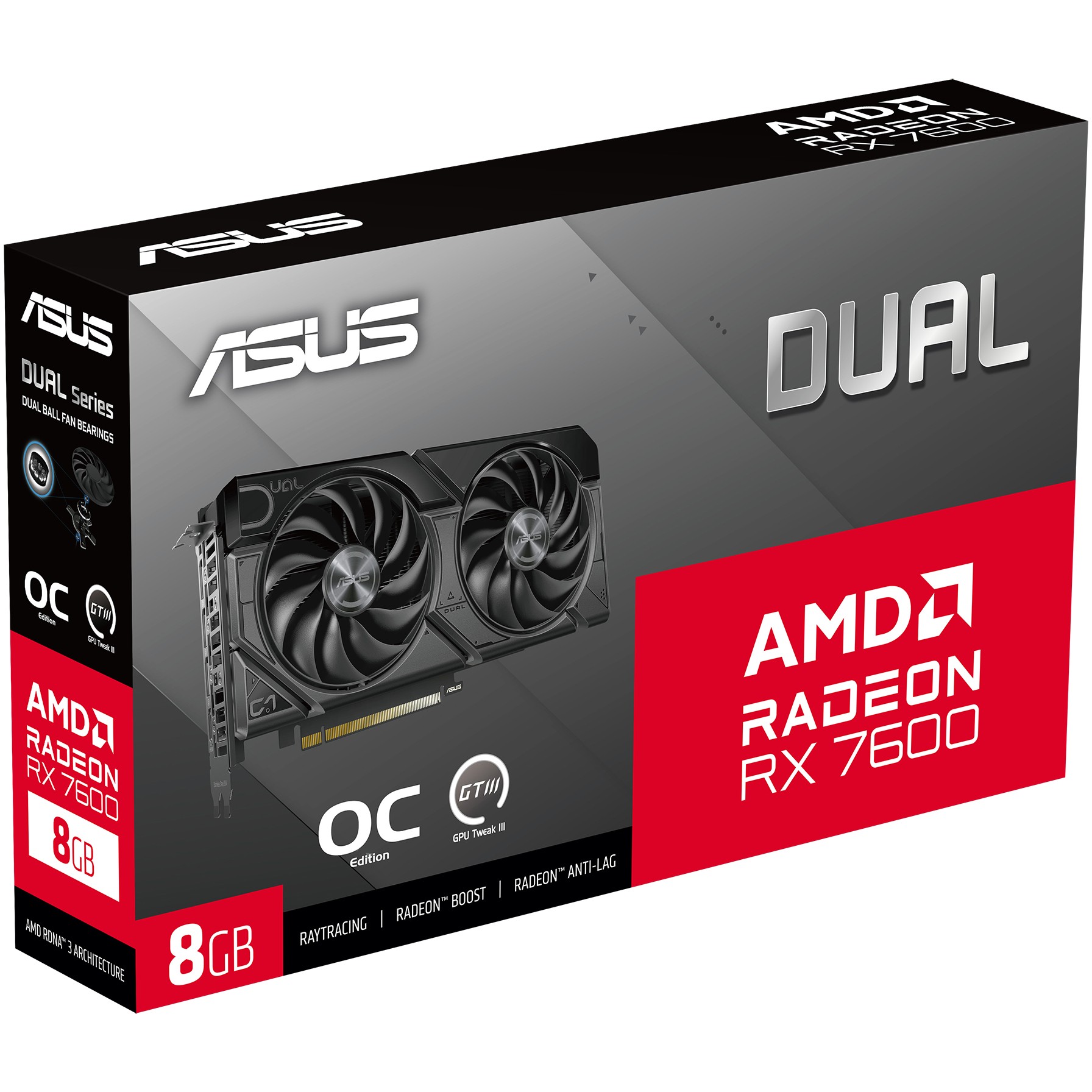 Grafička kartica ASUS DUAL-RX7600-O8G-EVO (AMD Radeon RX 7600, 8 GB GDDR6, PCIe 4.0, HDMI 2.1, 3x DisplayPort 1.4a)-5