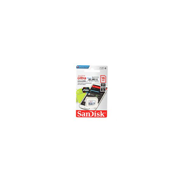 SANDISK MEMORIJSKA KARTICA MicroSDHC ULTRA 80M/s 16GB CL10-0