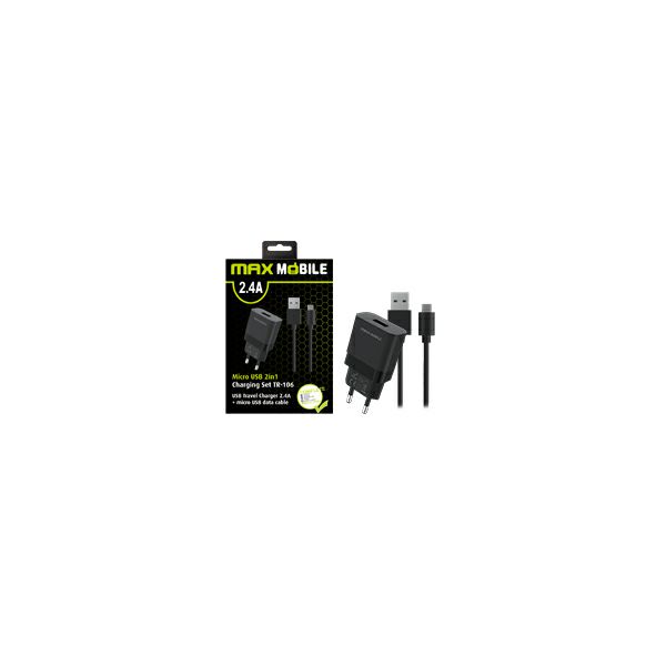Kabel MAX MOBILE Punjač MAX MOBILE 2U1 USB+ Micro Data Kabel 2.4A-1
