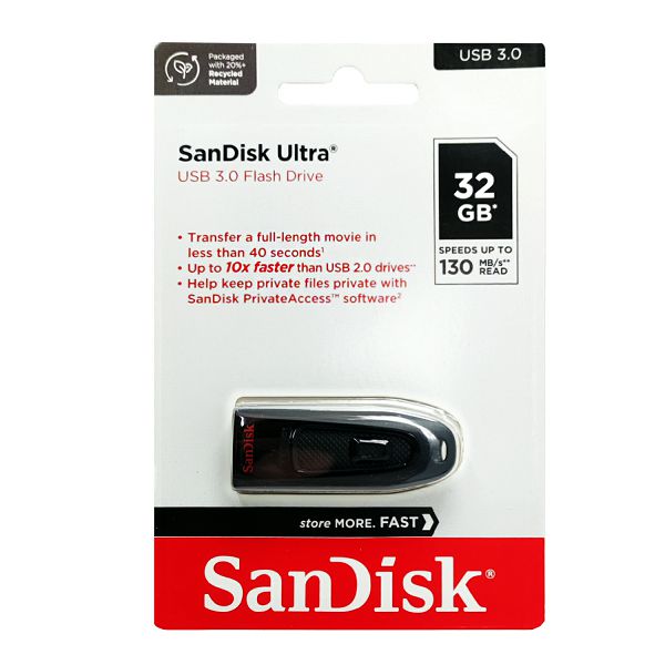 USB 3.0 Flash Drive SANDISK Ultra 32GB