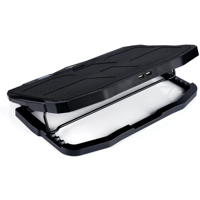 Hladnjak MAXLINE DCX-025 (univerzalni, za laptop do 17˝, 4 ventilatora, LCD ekran, 2-portni USB Hub, 4 položaja visine, ultra slim, metal mesh)-6