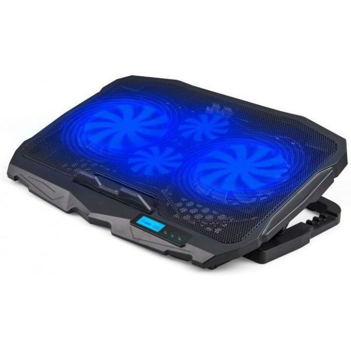 Hladnjak MAXLINE DCX-025 (univerzalni, za laptop do 17˝, 4 ventilatora, LCD ekran, 2-portni USB Hub, 4 položaja visine, ultra slim, metal mesh)-3