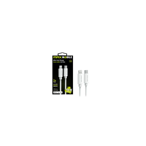 MAXMOBILE DATA KABEL I-PHONE LIGHTNING-TYPE C PD 3A, MFI Apple CA-056 2m bijeli-1