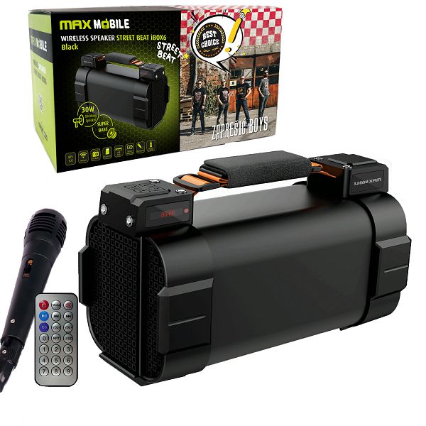 Party zvučnik MAXMOBILE Street Beat iBox 6 crna Z.Boys (30W, Bluetooth, LED zaslon, USB)-0