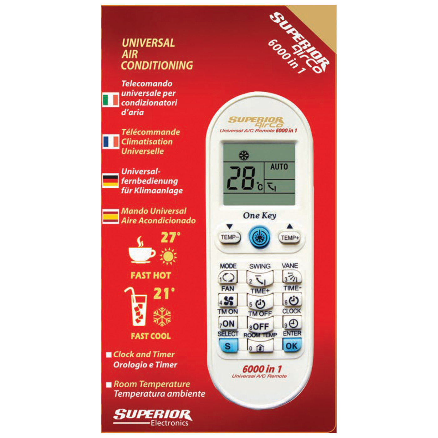Univerzalni daljinski upravljač za klima uređaje SUPERIOR AIRCO 6000u1-4
