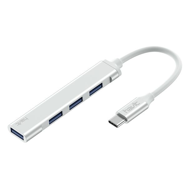 HAVIT 4X HUB HV-HB41 TYPE C (1x USB 3.0, 3x USB 2.0, aluminij, 5Gbps, 480Mbps)-0