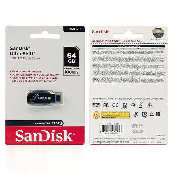 USB memorija SANDISK 64GB ULTRA SHIFT USB 3.0
