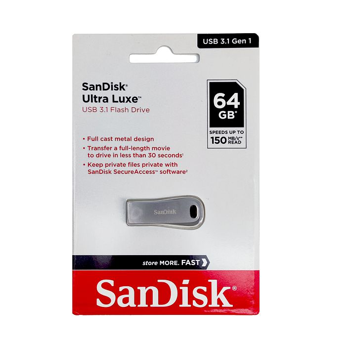USB 3.1 Flash Drive SANDISK Ultra Luxe 64GB (srebrna)-1