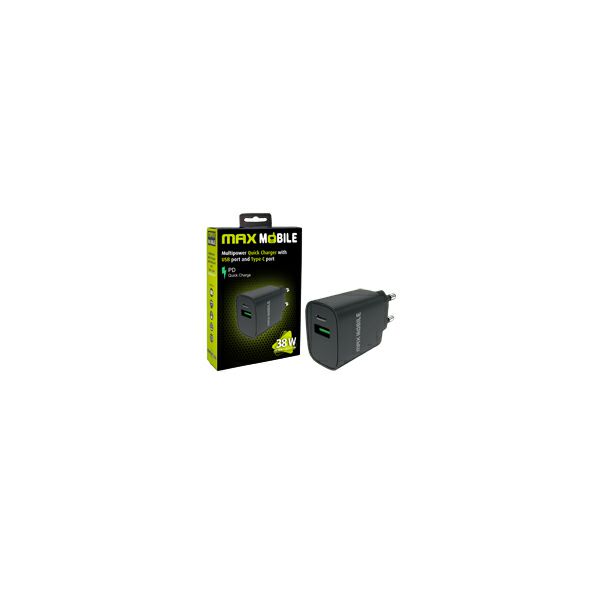 MAXMOBILE KUĆNI PUNJAČ PD QC3.0 DUO TYPE C 20W+USB 18W 2UTR3068-QP-4