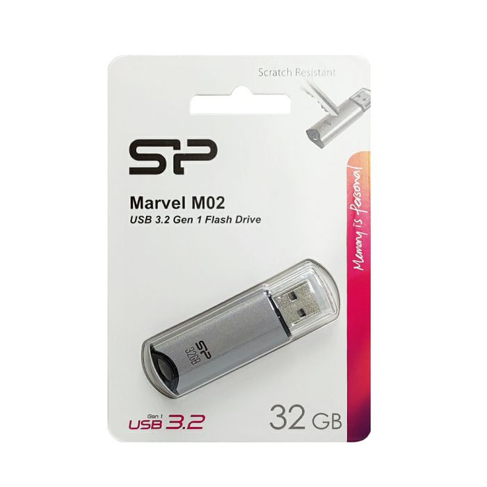 USB memorija SILICON POWER USB 3.2 Flash Drive Marvel M02 32GB srebrna-0