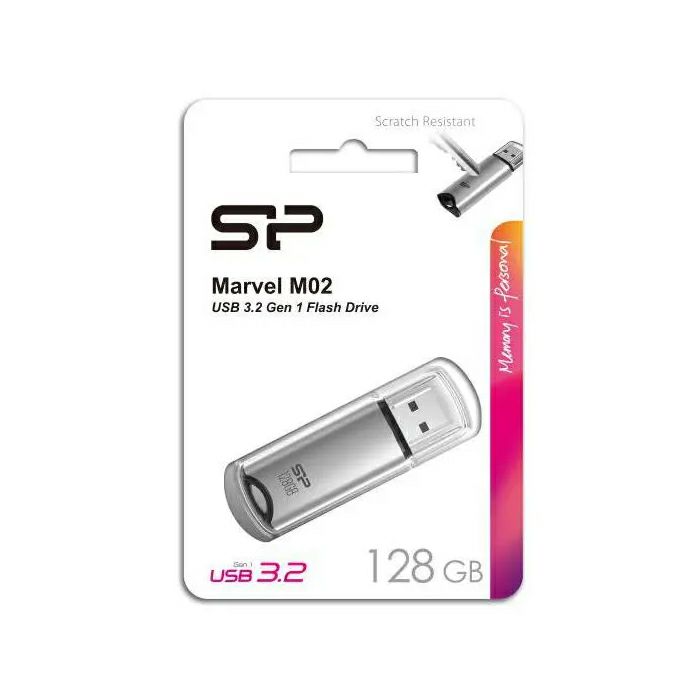 USB memorija SILICON POWER Marvel M02 USB 3.2 Flash Drive128GB srebrna-0
