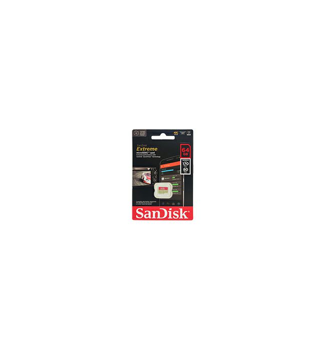 SANDISK MEMORIJSKA KARTICA MicroSDXC™ UHS-I V30 EXTREME 64GB 170MB/s-1