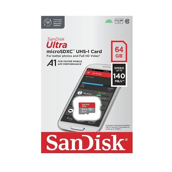 Memorijska kartica SANDISK MicroSDXC UHS-I 140MB/s 64GB