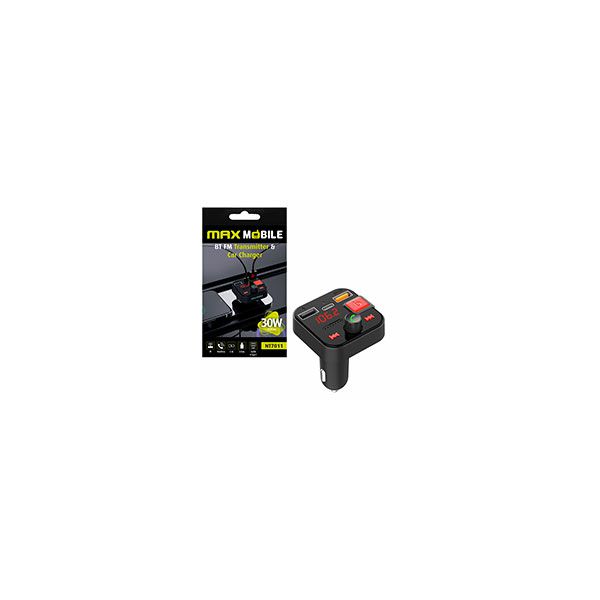 MAXMOBILE FM transmitter i Auto punjač NT7011,total 30W Type C/USB-1