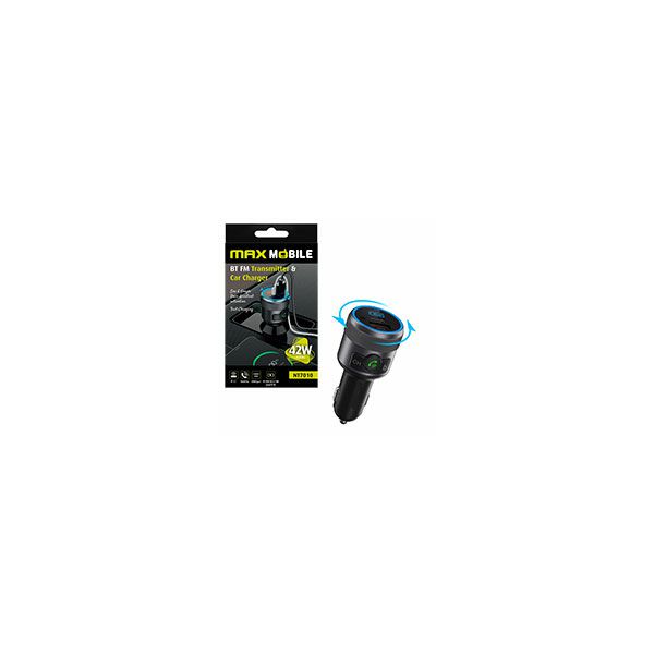 MAXMOBILE FM transmitter i Auto punjač NT7010,total 42W Type C/USB-1
