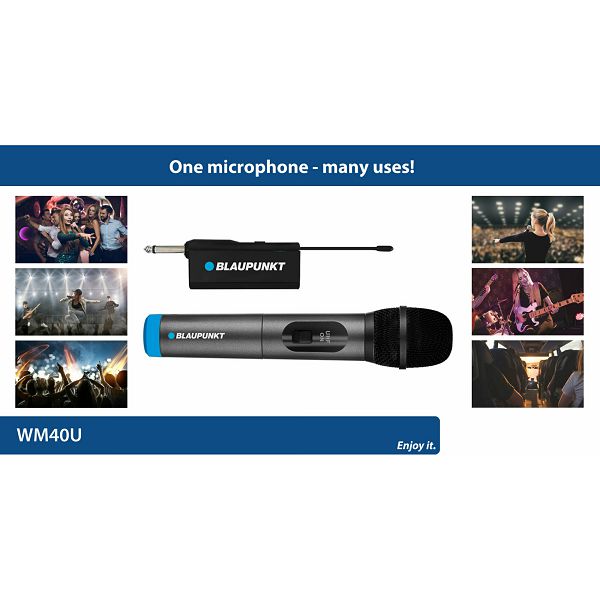 Bežični mikrofon BLAUPUNKT WM40U, UHF (set)-1