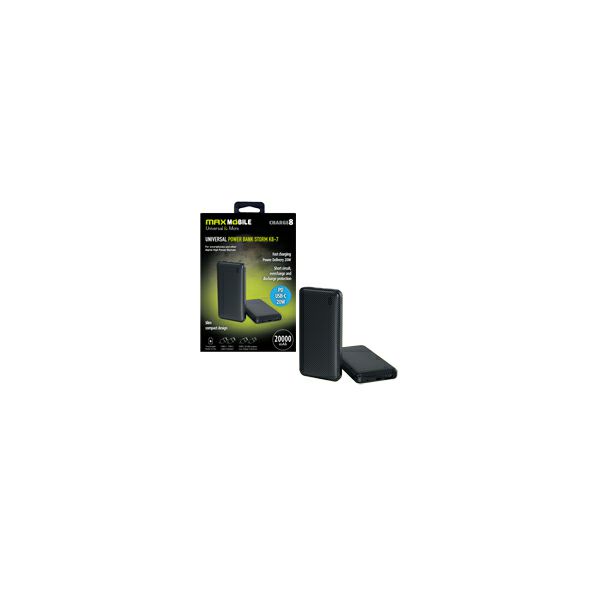 MAXMOBILE POWER BANK STORM K8-7 20000mAh 20W PD USB-C crni-1
