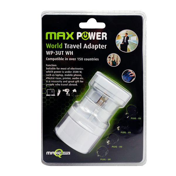 MAXPOWER ADAPTER UNIVERZALNI PUTNI WP-3UT WH BIJELI-0