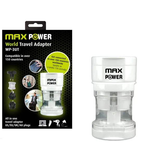 MAXPOWER ADAPTER UNIVERZALNI PUTNI WP-3UT WH BIJELI-1