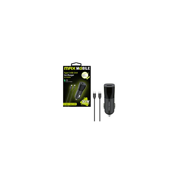 MAXMOBILE AUTO ADAPTER PD QC 3.0 TYPE C, SC-198008+Type C kabel, 30W-1
