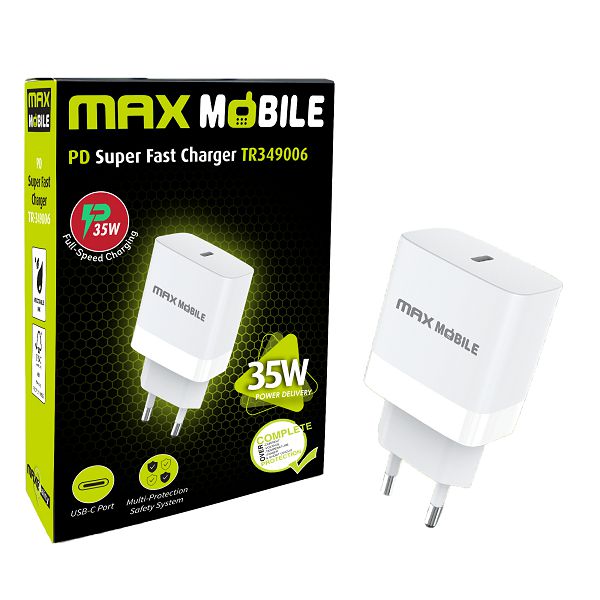 MAXMOBILE KUĆNI PUNJAČ PD SUPER FAST CHARGE TYPE C, TR349006 35W-0