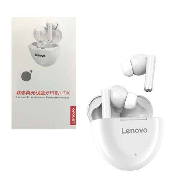 Slušalice LENOVO TWS HT06 (Bluetooth V5.0, TOUCH CONTROL, HiFi zvuk, Super Extra Bass, bijela)-0