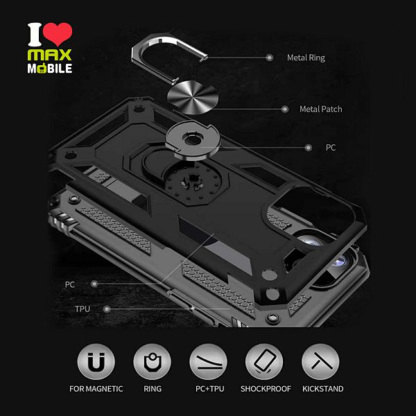 MM TPU XIAOMI REDMI NOTE 13 PRO 5G/POCO X6 ANTI-SHOCK WITH RING crna-0