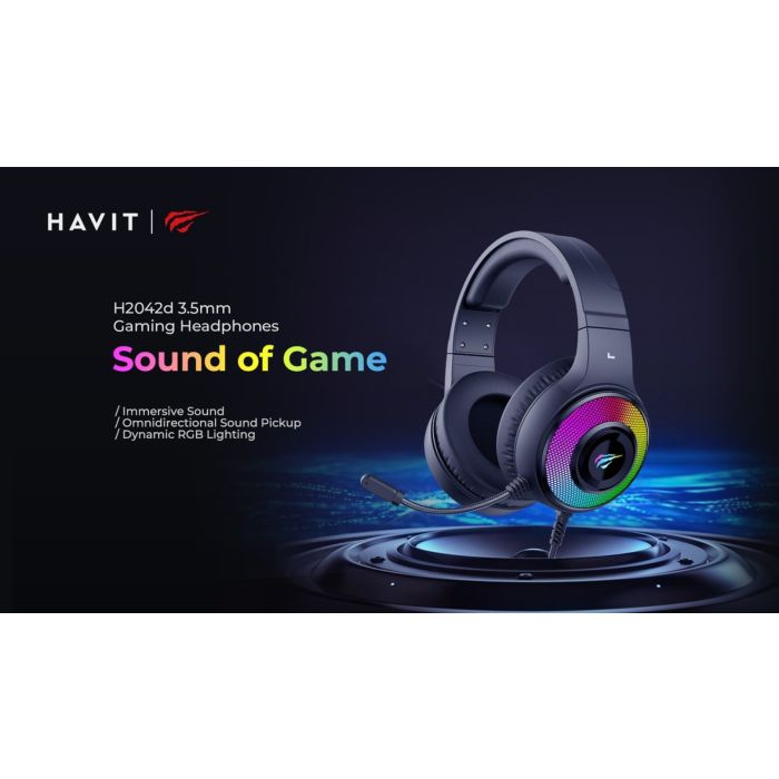 Slušalice HAVIT GAMENOTE HV-H2042D RGB (50mm zvučnici, pasivna redukcija buke, RGB osvjetljenje, 3.5mm+USB, 2.1m kabel)-9