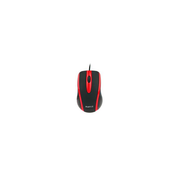Optički miš HAVIT HV-MS753 (USB, 3 tipke, 1000 DPI, crno-crveni)-3