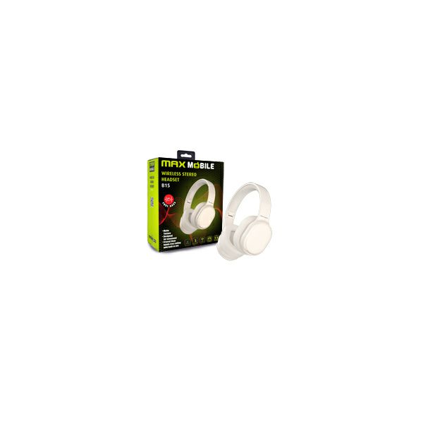 MAXMOBILE SLUŠALICE BLUETOOTH B15 HEADSET stereo Beige-1