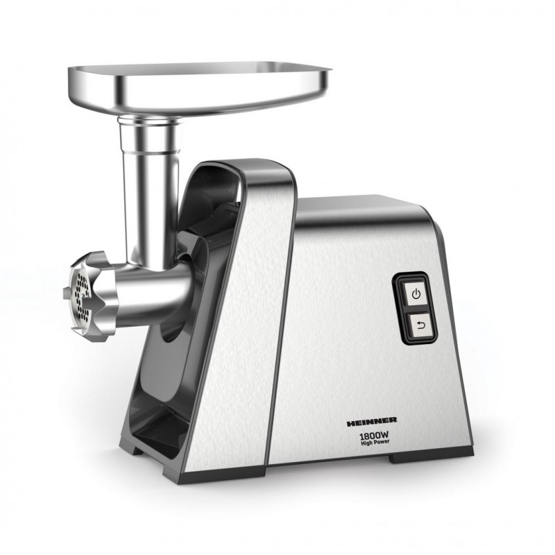 Aparat za mljevenje mesa HEINNER MG-Y1800X (maksimalna snaga 1800W, kapacitet sjeckanja 2 kg/min, nož od nehrđajućeg čelika, metalni zupčanici)