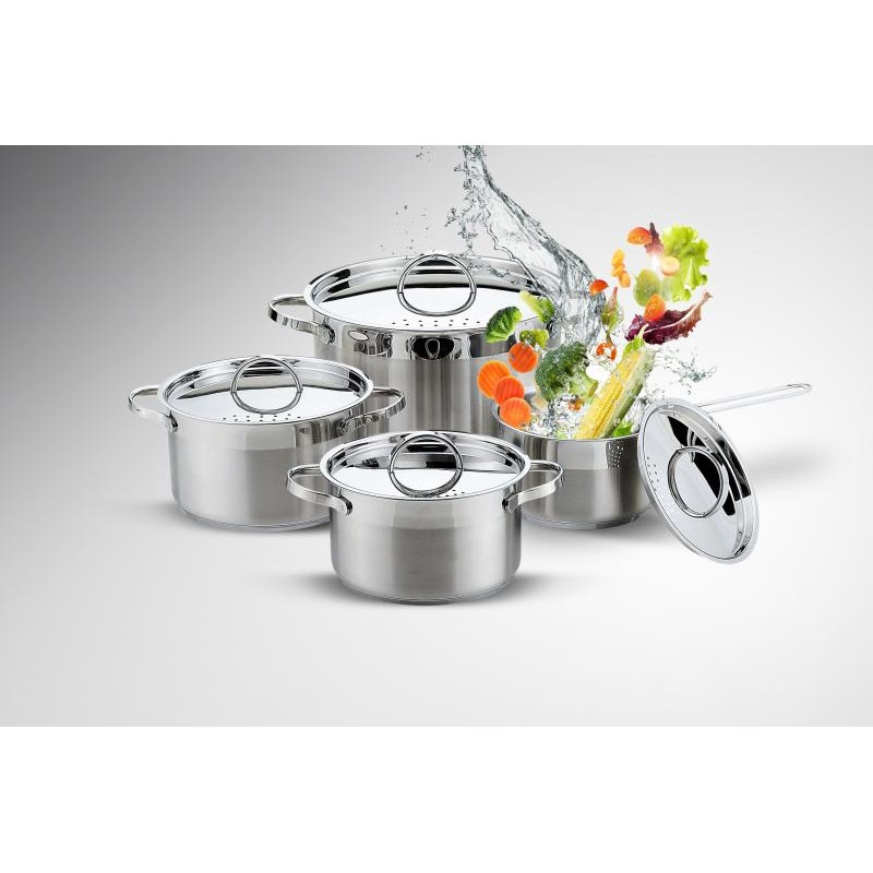 Set lonaca HEINNER Aleida (materijal nehrđajući čelik, debljina 0,6 mm, kapsulirana baza 5 slojeva)-0