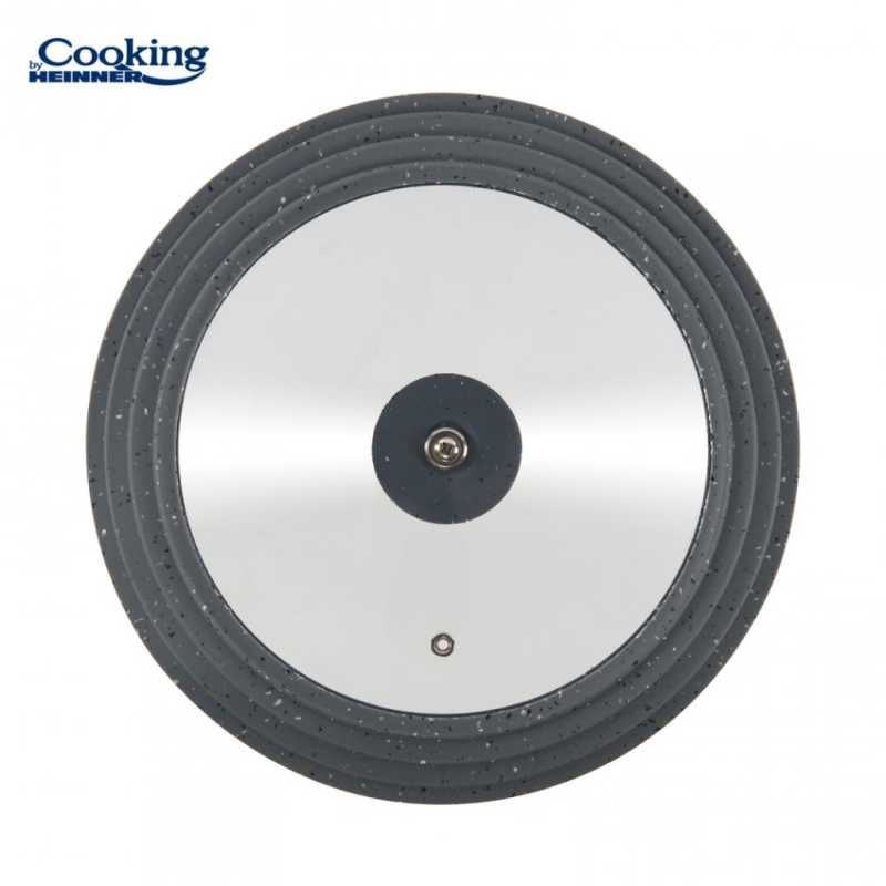 Poklopac HEINNER HEINNER STAKLENI POKLOPAC S PODESIVIM SILIKONSKIM RUBOM (materijal staklo otporno na toplinu, težina 320 gr, veličina 28/30/32 cm)-0