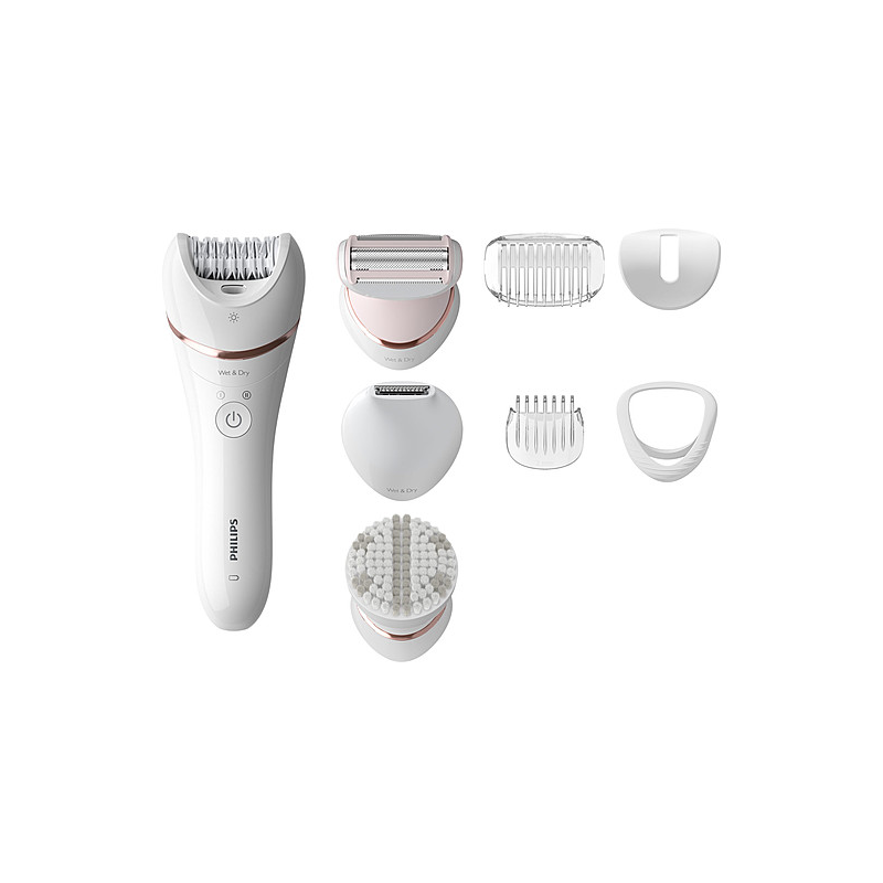 Epilator PHILIPS Series 8000 BRE735/00 (bežični Wet & Dry, 32 keramička diska, 2 brzine, Opti-light)